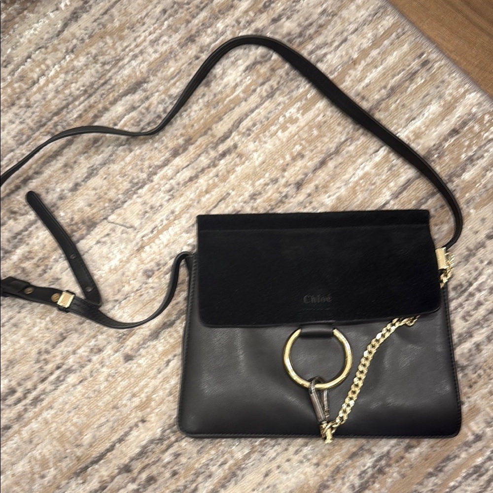 Black Leather Shoulder Bag